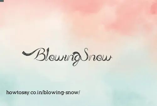 Blowing Snow