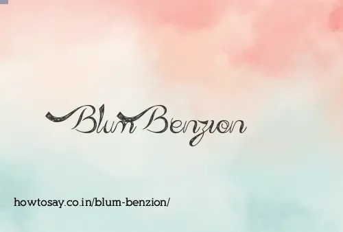 Blum Benzion