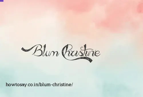 Blum Christine
