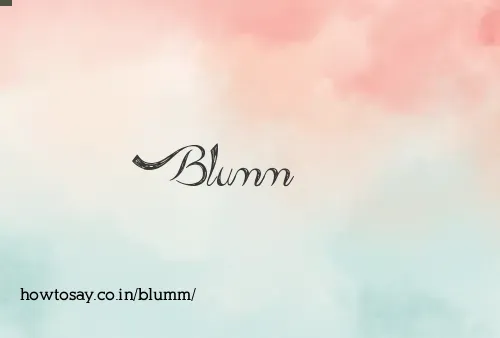 Blumm