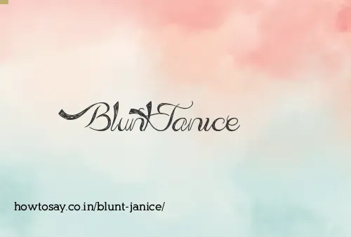 Blunt Janice