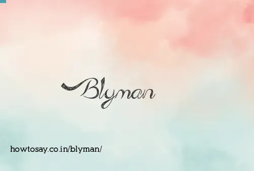 Blyman