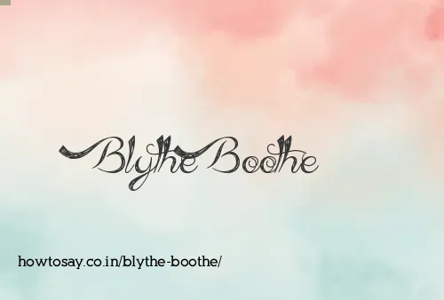 Blythe Boothe
