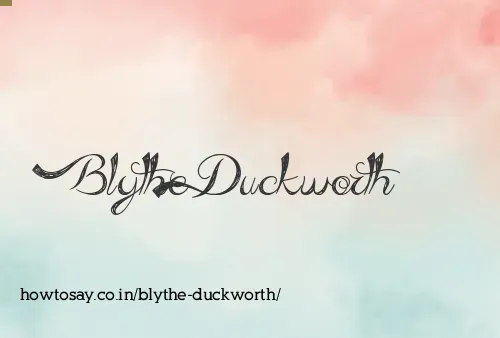 Blythe Duckworth