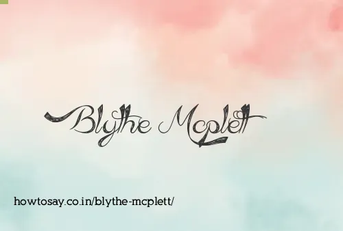 Blythe Mcplett