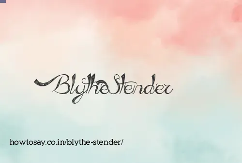 Blythe Stender