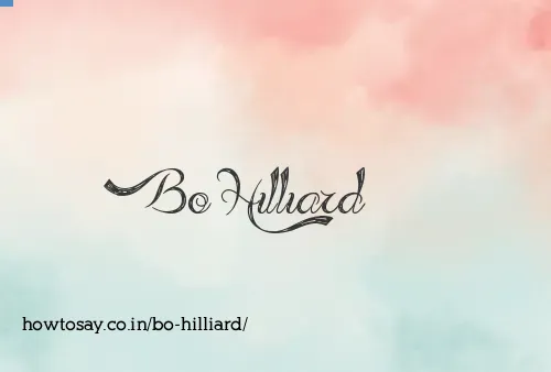 Bo Hilliard