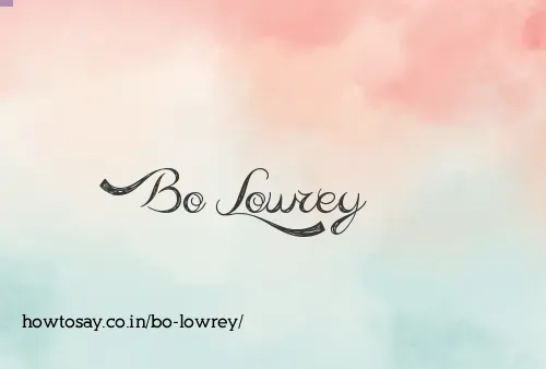 Bo Lowrey