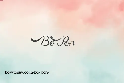 Bo Pon