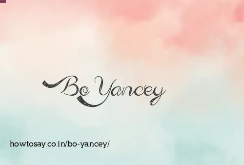 Bo Yancey