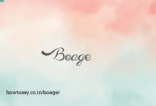 Boage