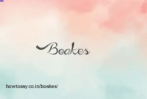 Boakes