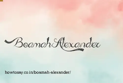 Boamah Alexander