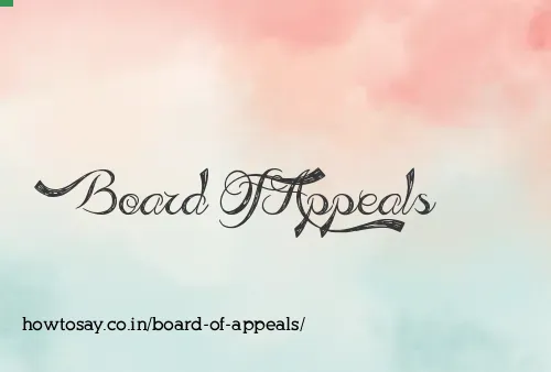 Board Of Appeals