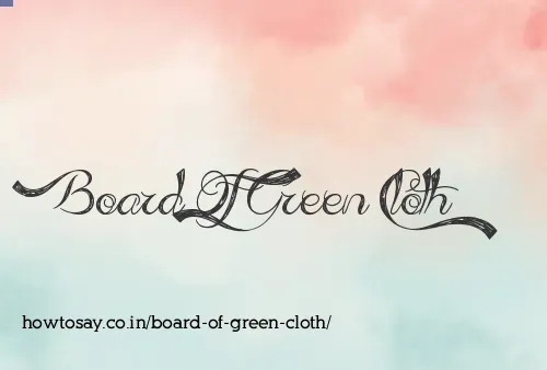 Board Of Green Cloth