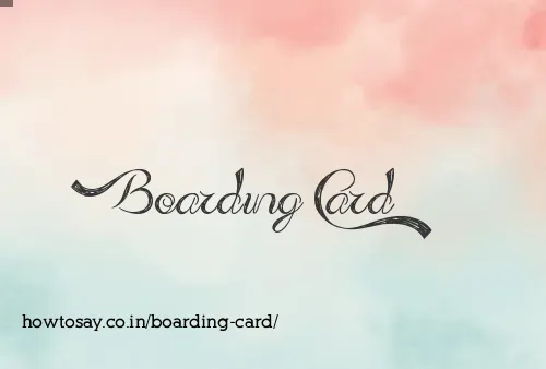 Boarding Card
