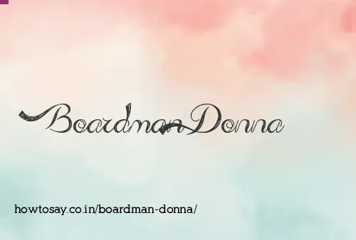 Boardman Donna
