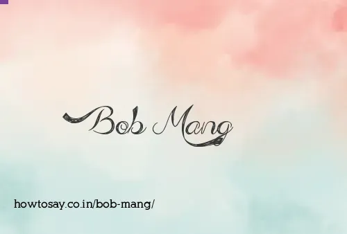 Bob Mang
