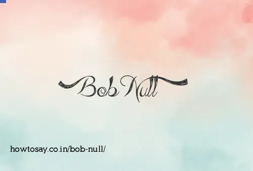 Bob Null