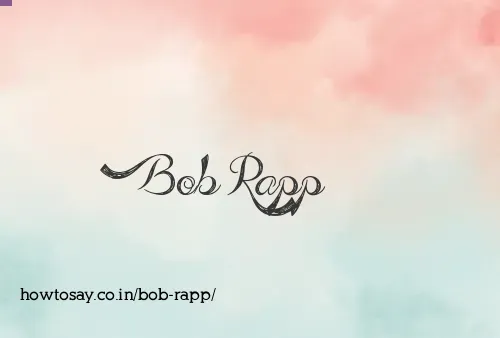 Bob Rapp