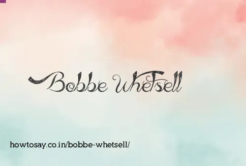 Bobbe Whetsell