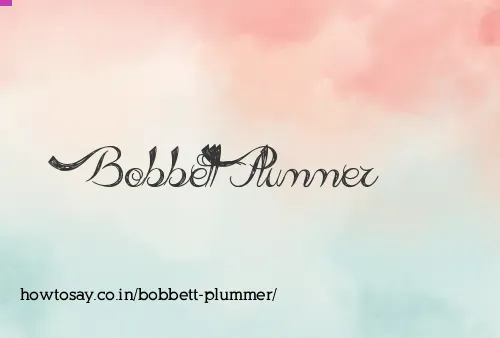 Bobbett Plummer