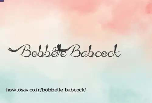 Bobbette Babcock