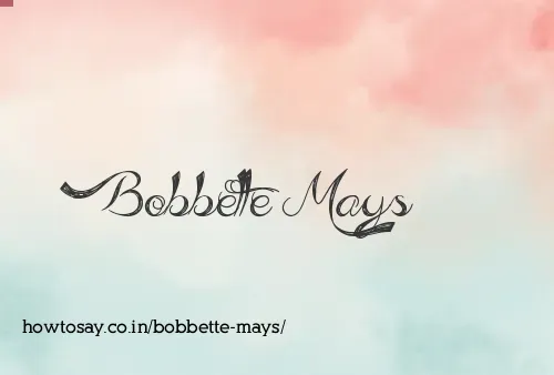 Bobbette Mays