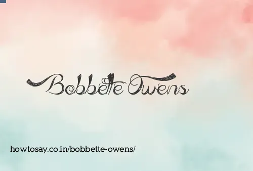 Bobbette Owens