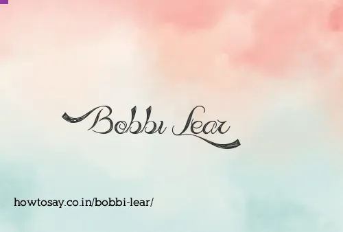 Bobbi Lear