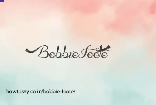 Bobbie Foote