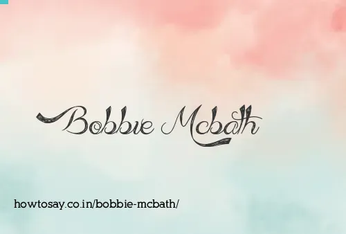 Bobbie Mcbath