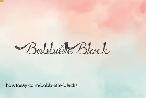 Bobbiette Black