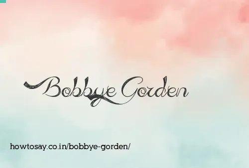 Bobbye Gorden