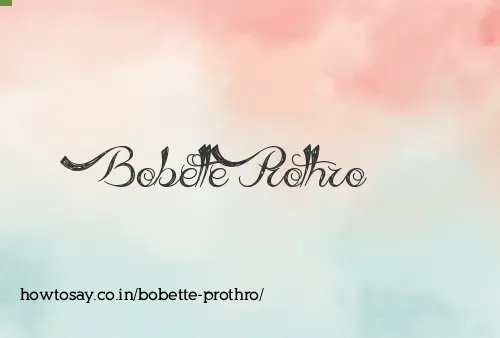 Bobette Prothro