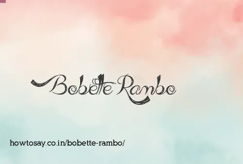 Bobette Rambo