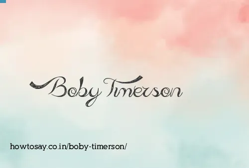 Boby Timerson