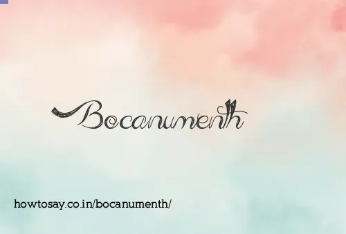 Bocanumenth