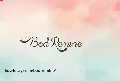 Bod Romine