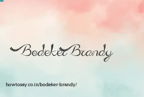 Bodeker Brandy