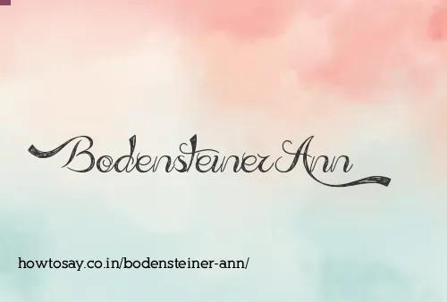 Bodensteiner Ann