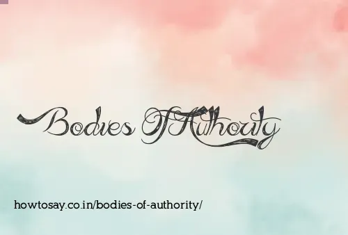 Bodies Of Authority