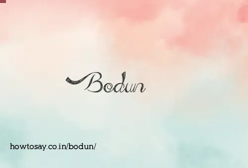 Bodun