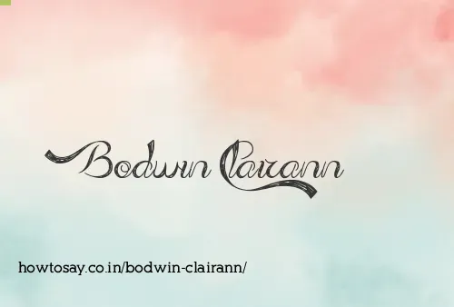 Bodwin Clairann