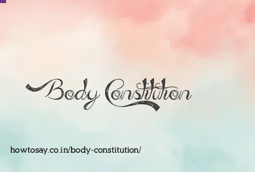 Body Constitution