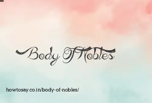 Body Of Nobles