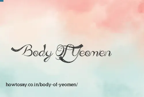 Body Of Yeomen