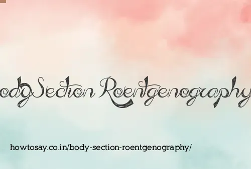 Body Section Roentgenography