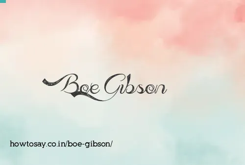 Boe Gibson