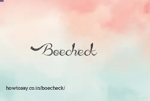 Boecheck